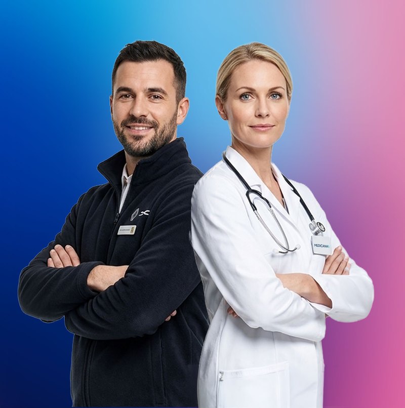 Medicana sağlık iş birliğini temsil eden sağlık çalışanları görseli